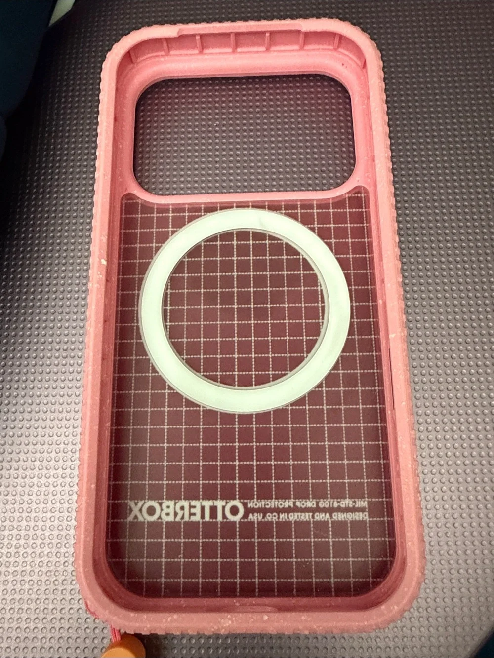 OtterBox Pink Protective Phone Case with MagSafe Ring and Wrist Strap